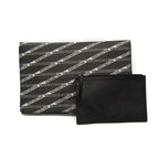 Balenciaga Logo Print · Leather Clutch