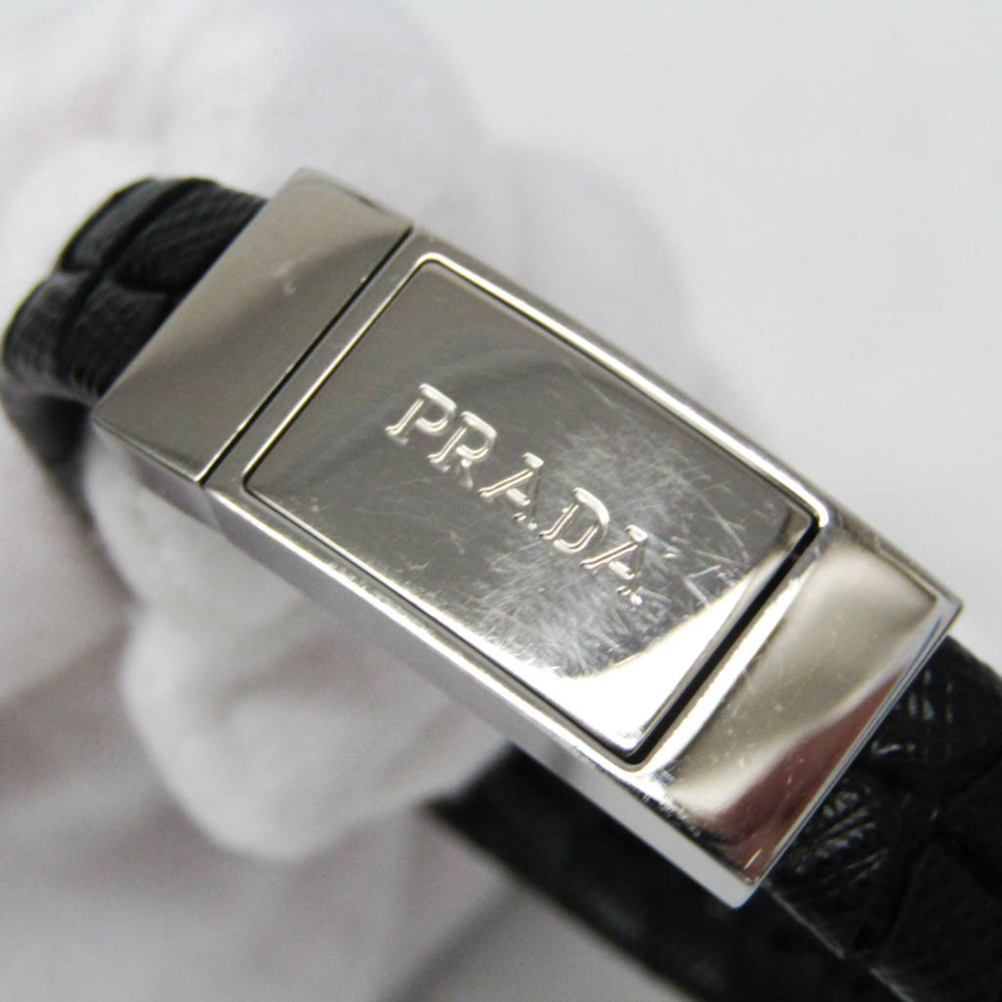 Prada Saffiano · Leather Bangle