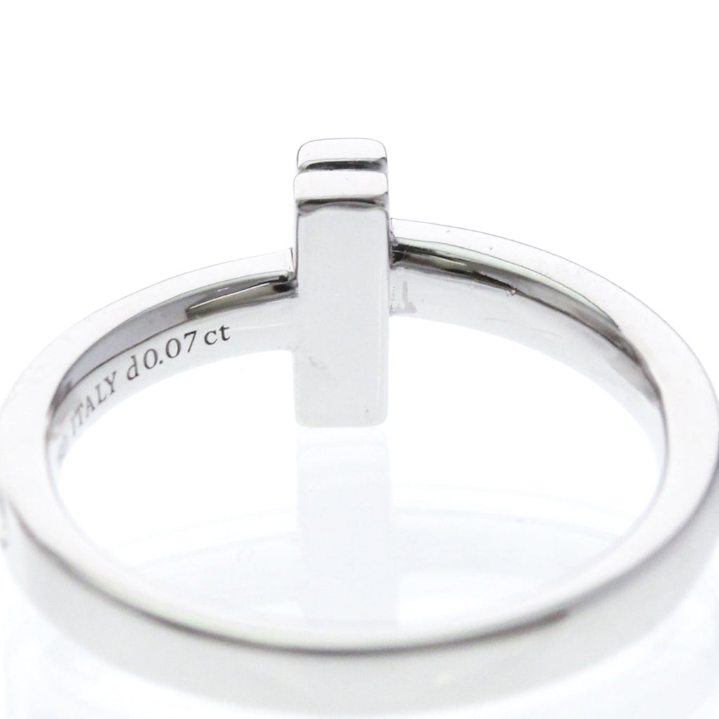 Tiffany T One · Diamond · 18K White Gold · Size 4.5 (EU 51.25)