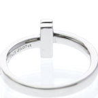 Tiffany T One · Diamond · 18K White Gold · Size 4.5 (EU 51.25)