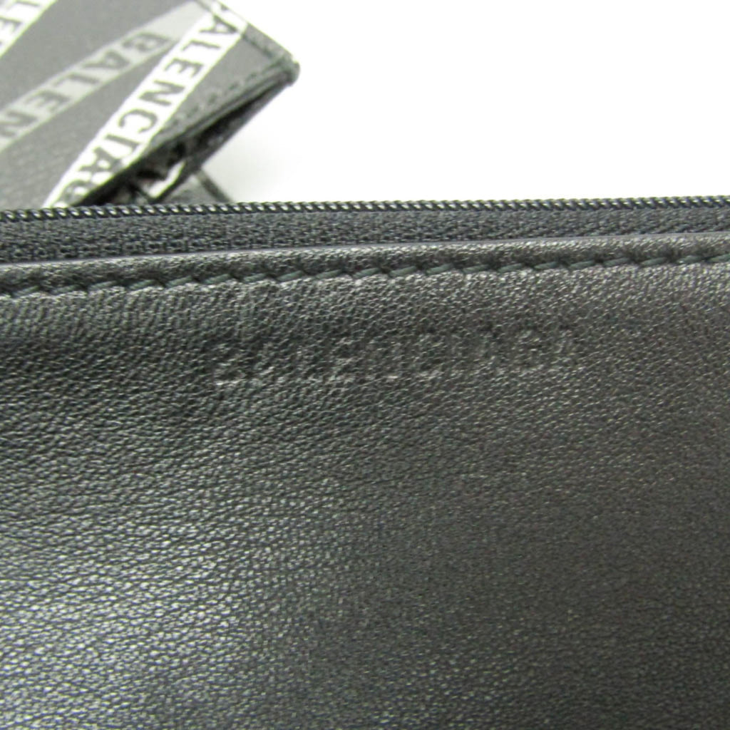 Balenciaga Logo Print · Leather Clutch