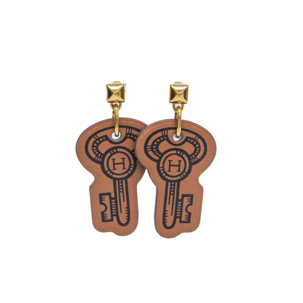 Hermès H Curiosité · Leather Drop Earrings