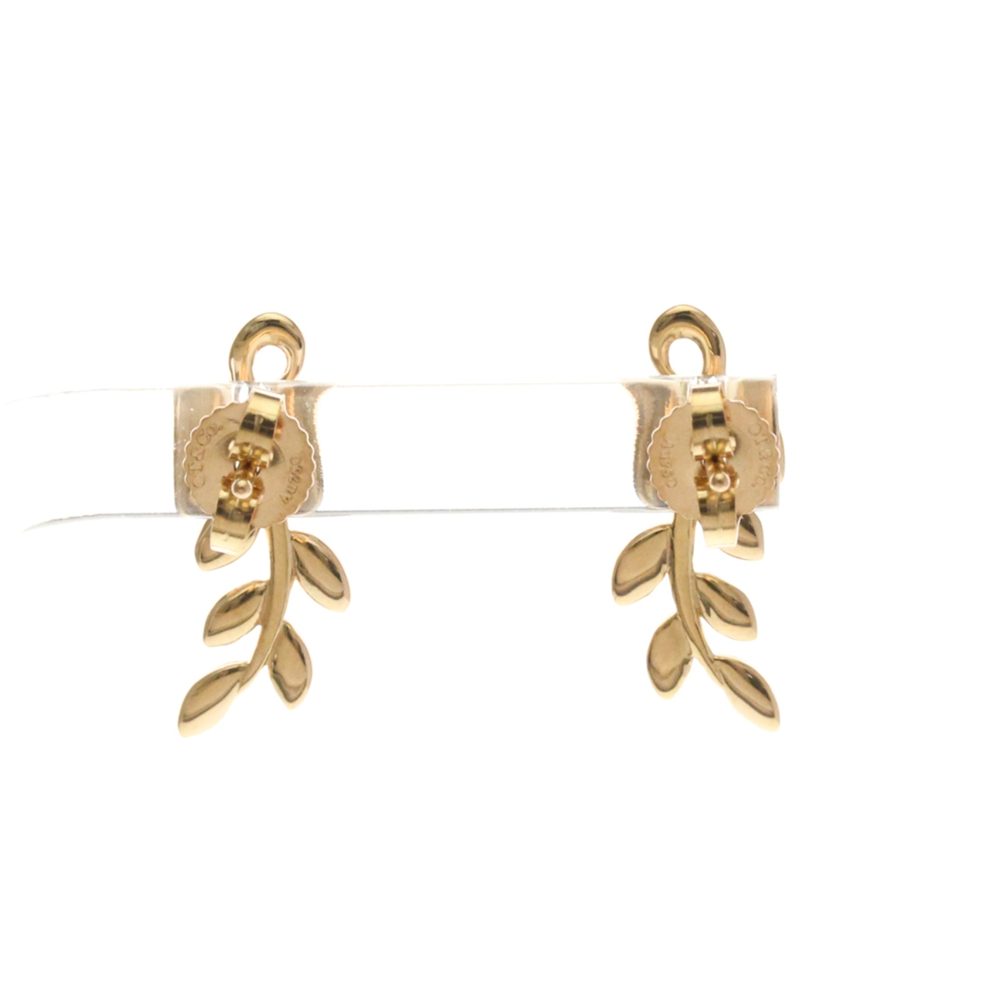 Tiffany Olive Leaf · Rose Gold Studs
