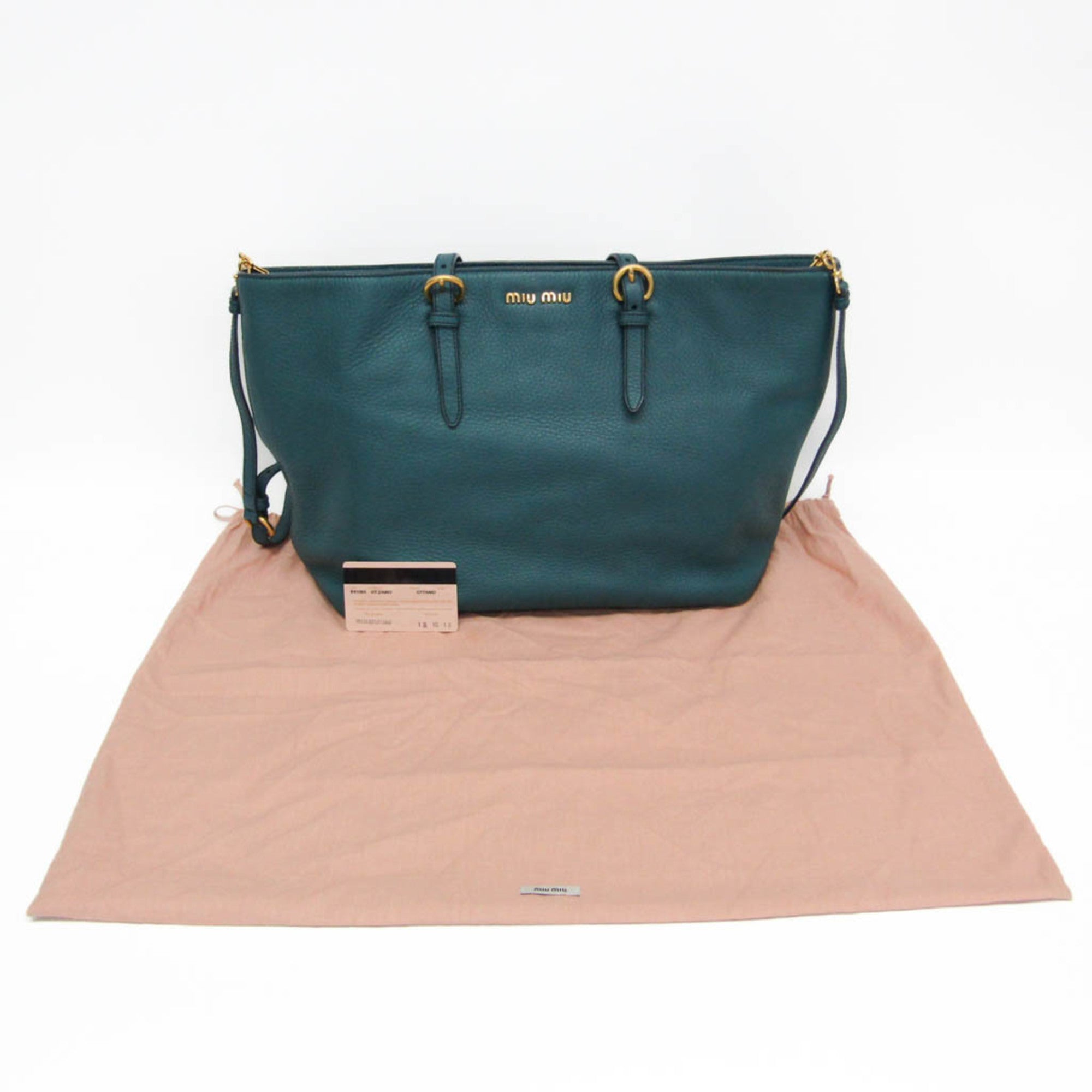 Miu Miu Vitello Daino · Leather Tote