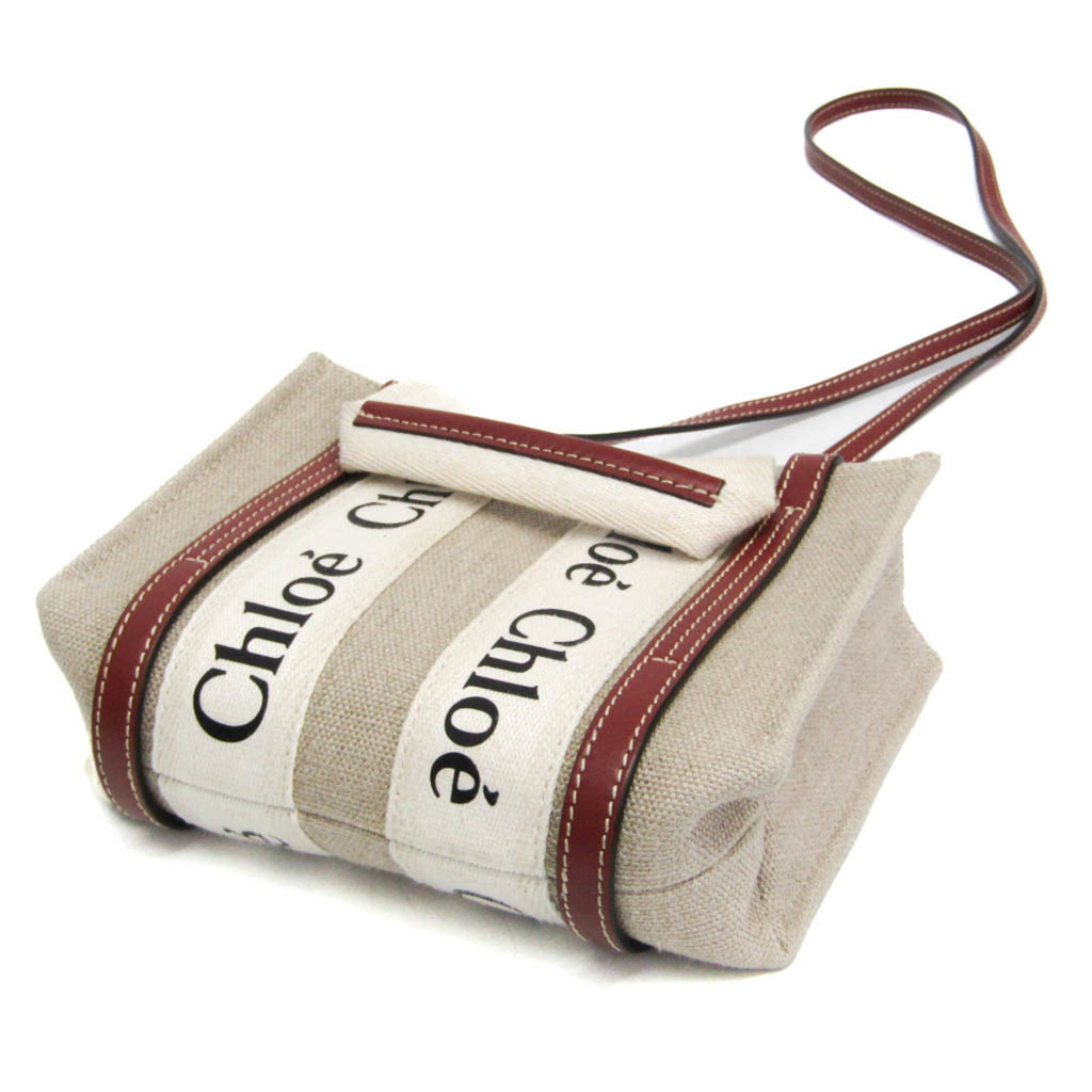 Chloé Woody Mini · Canvas & Leather