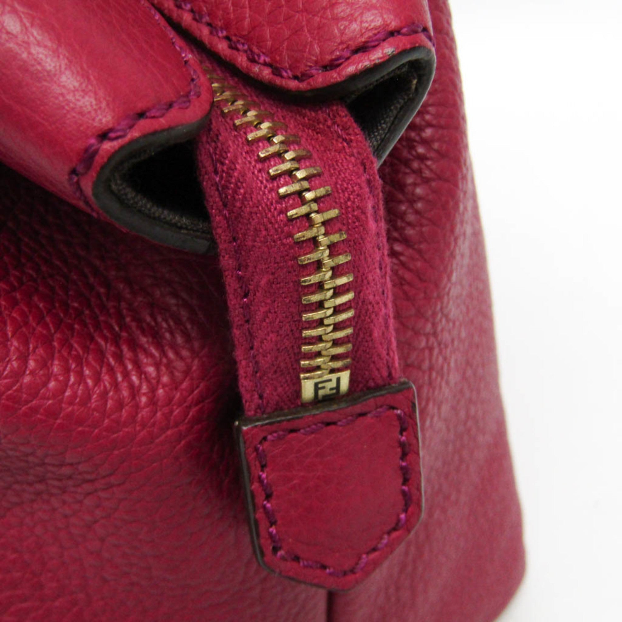 Fendi · Leather Handbag · Bordeaux