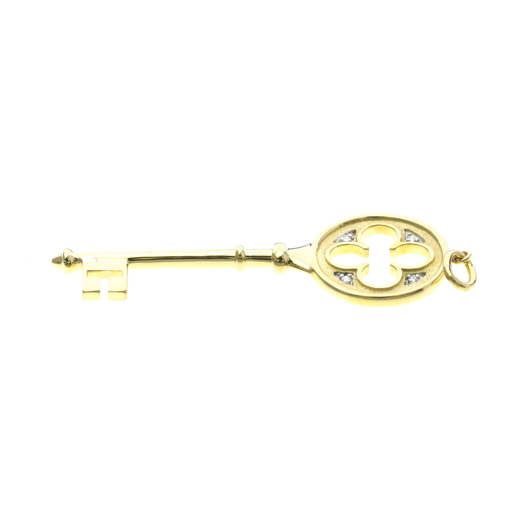 Tiffany Clover Key · 18K Yellow Gold · Diamond