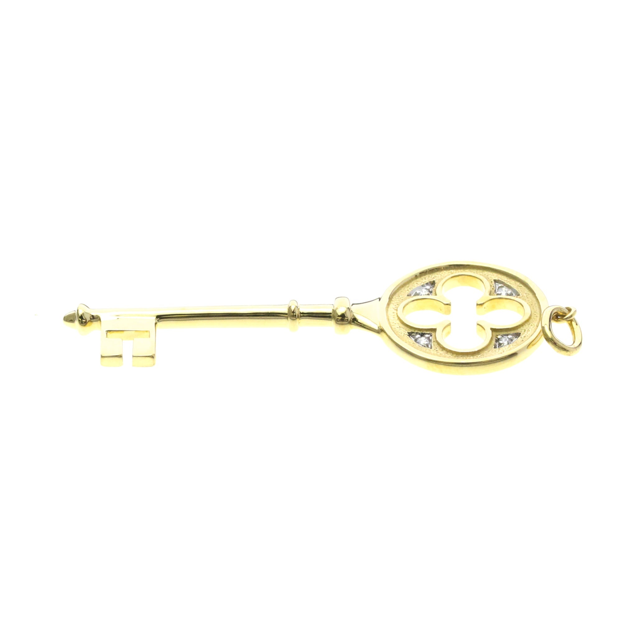 Tiffany Clover Key · 18K Yellow Gold · Diamond