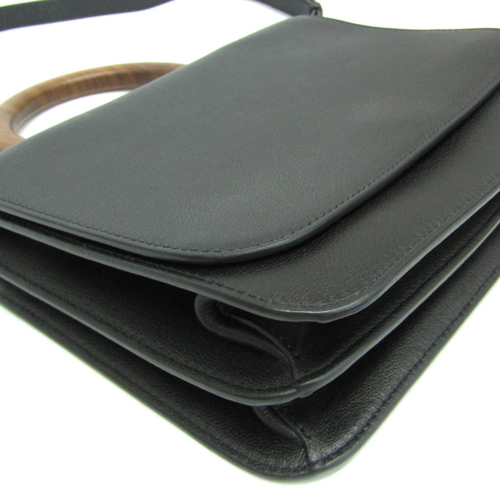 Max Mara Wooden Handle Flap Bag