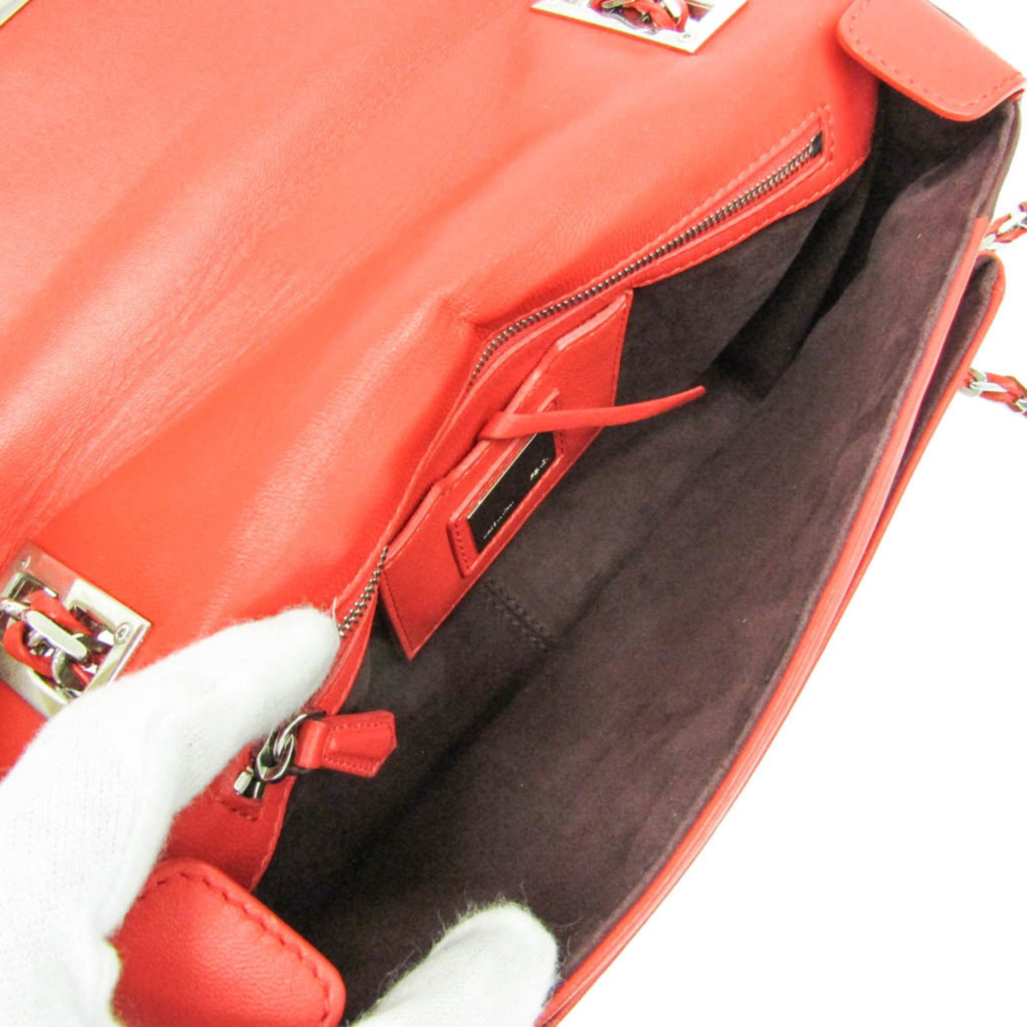 Fendi · Leather Shoulder Bag · Gold Hardware
