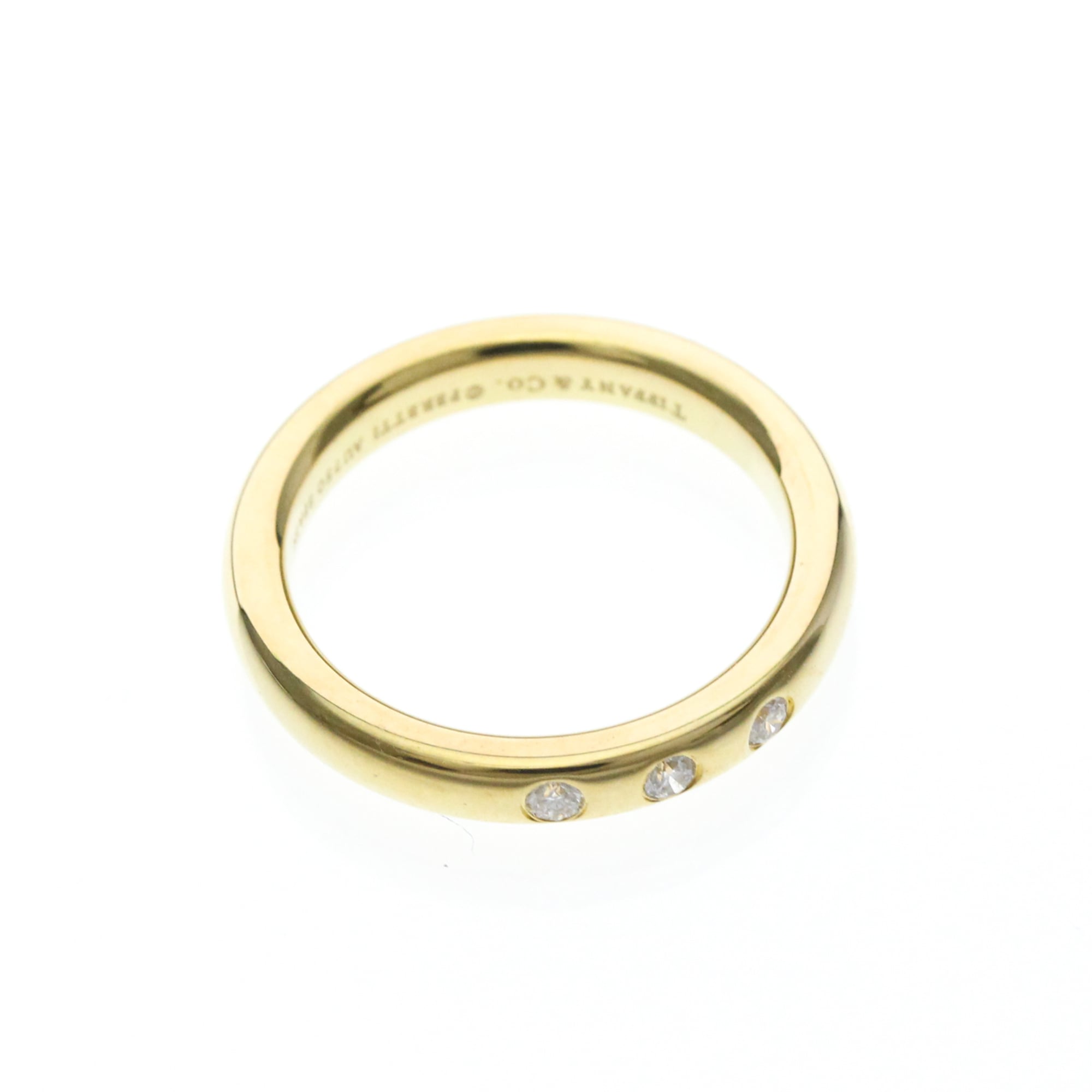Tiffany Stacking Band · 3 Diamond · 18K Yellow