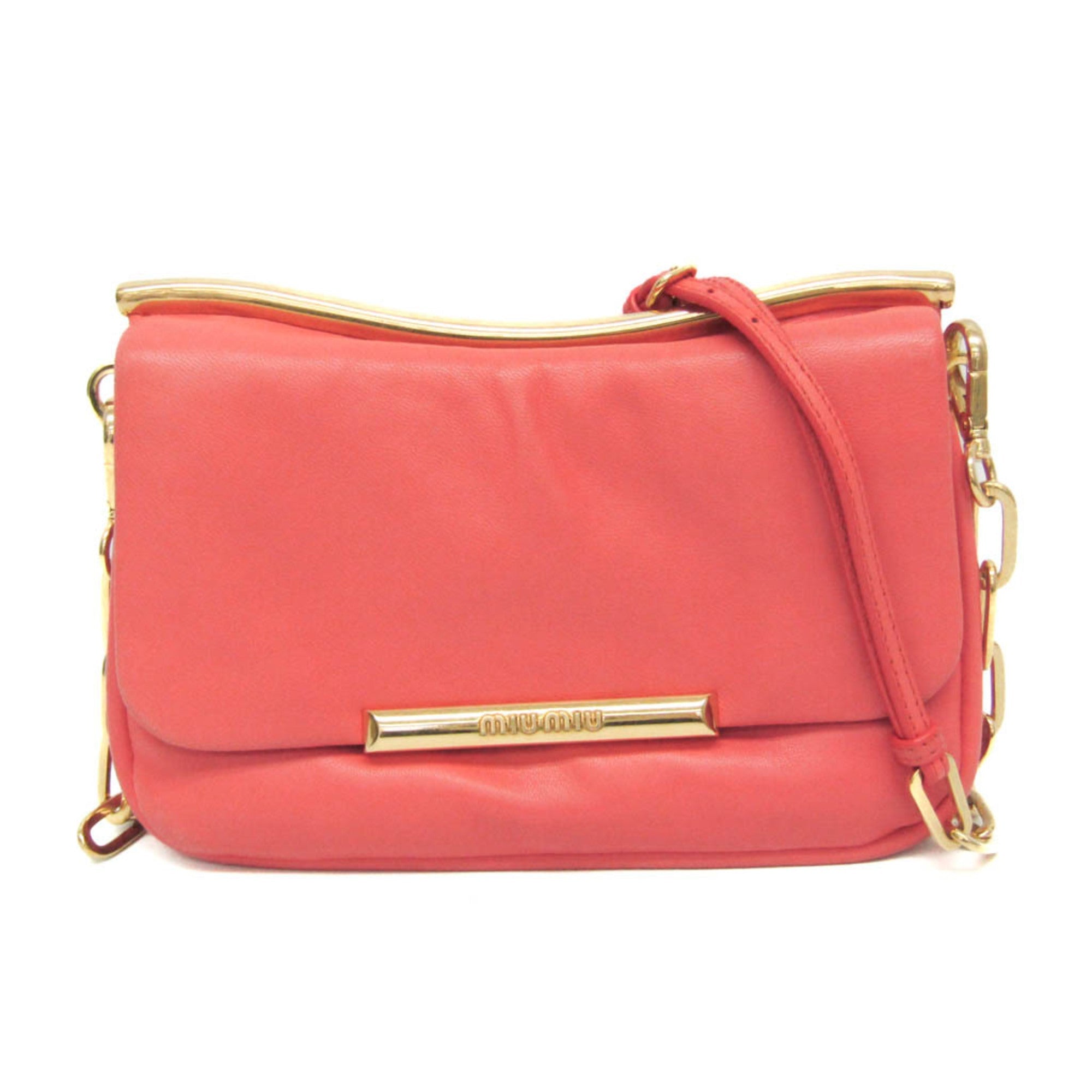 Miu Miu Chain Shoulder Pouch · Leather