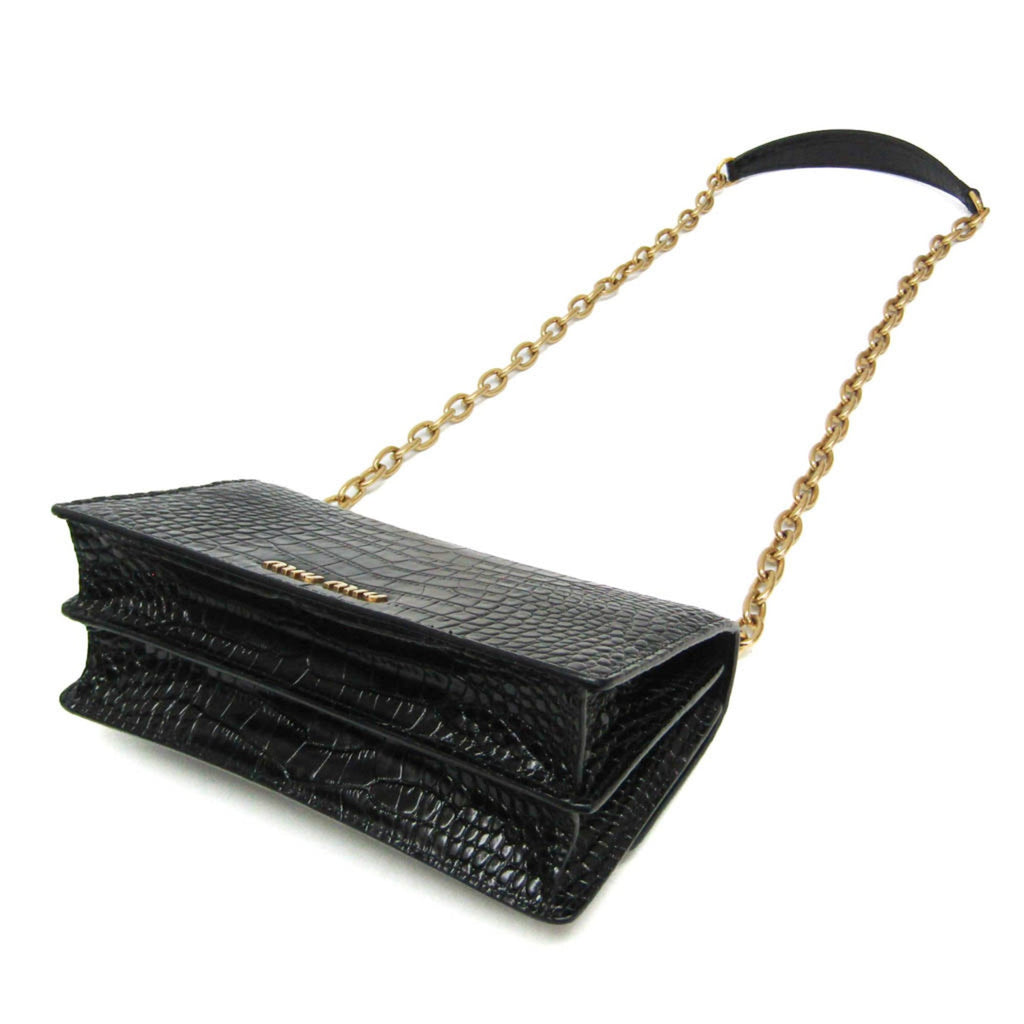 Miu Miu · Embossed Leather Chain Bag