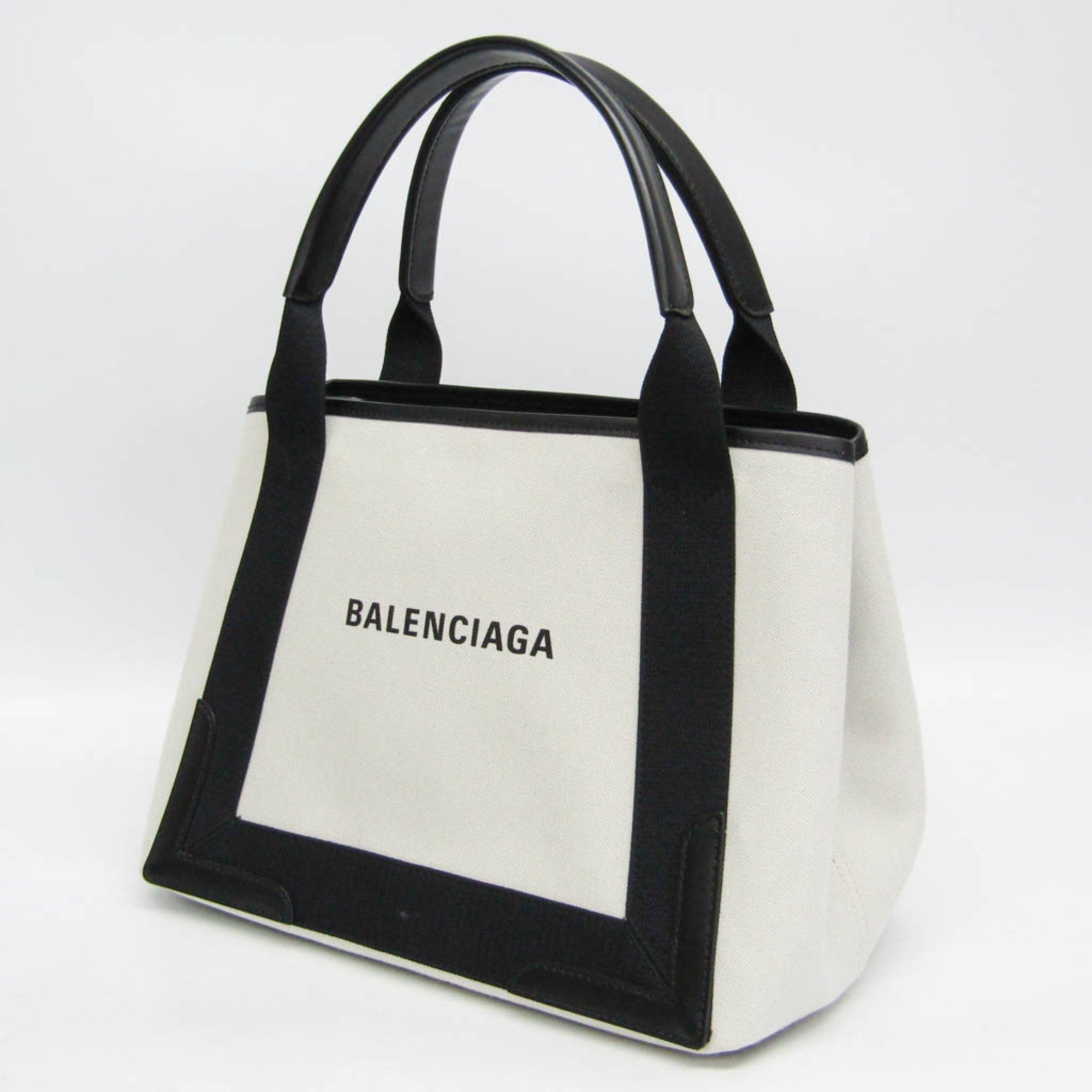 Balenciaga Navy Cabas S · Canvas & Leather