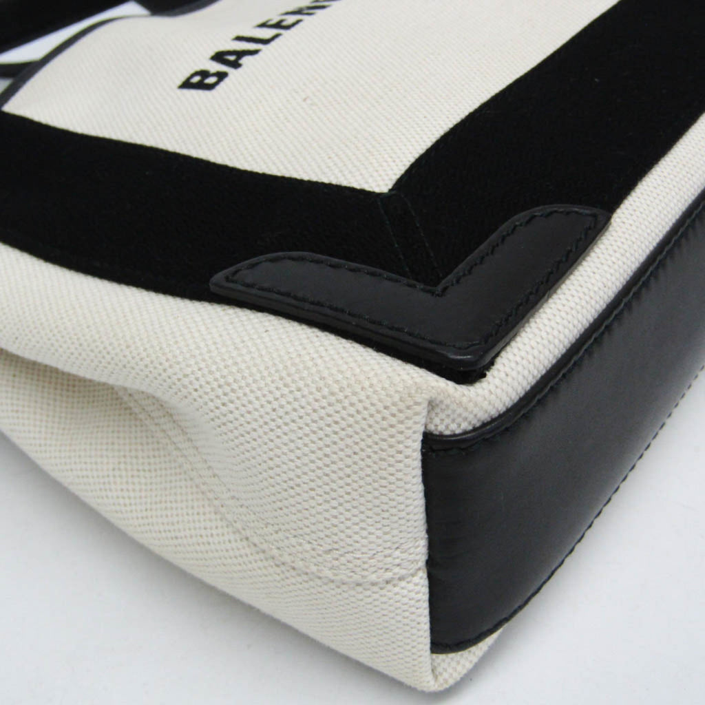 Balenciaga Navy Cabas XS · Canvas & Leather