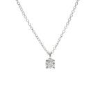 Tiffany Solitaire Diamond · Platinum Necklace