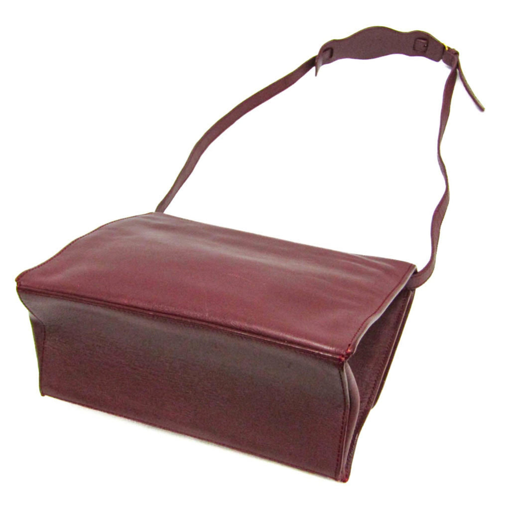 Balenciaga · Leather Shoulder Bag · Bordeaux