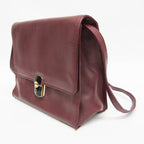 Balenciaga · Leather Shoulder Bag · Bordeaux