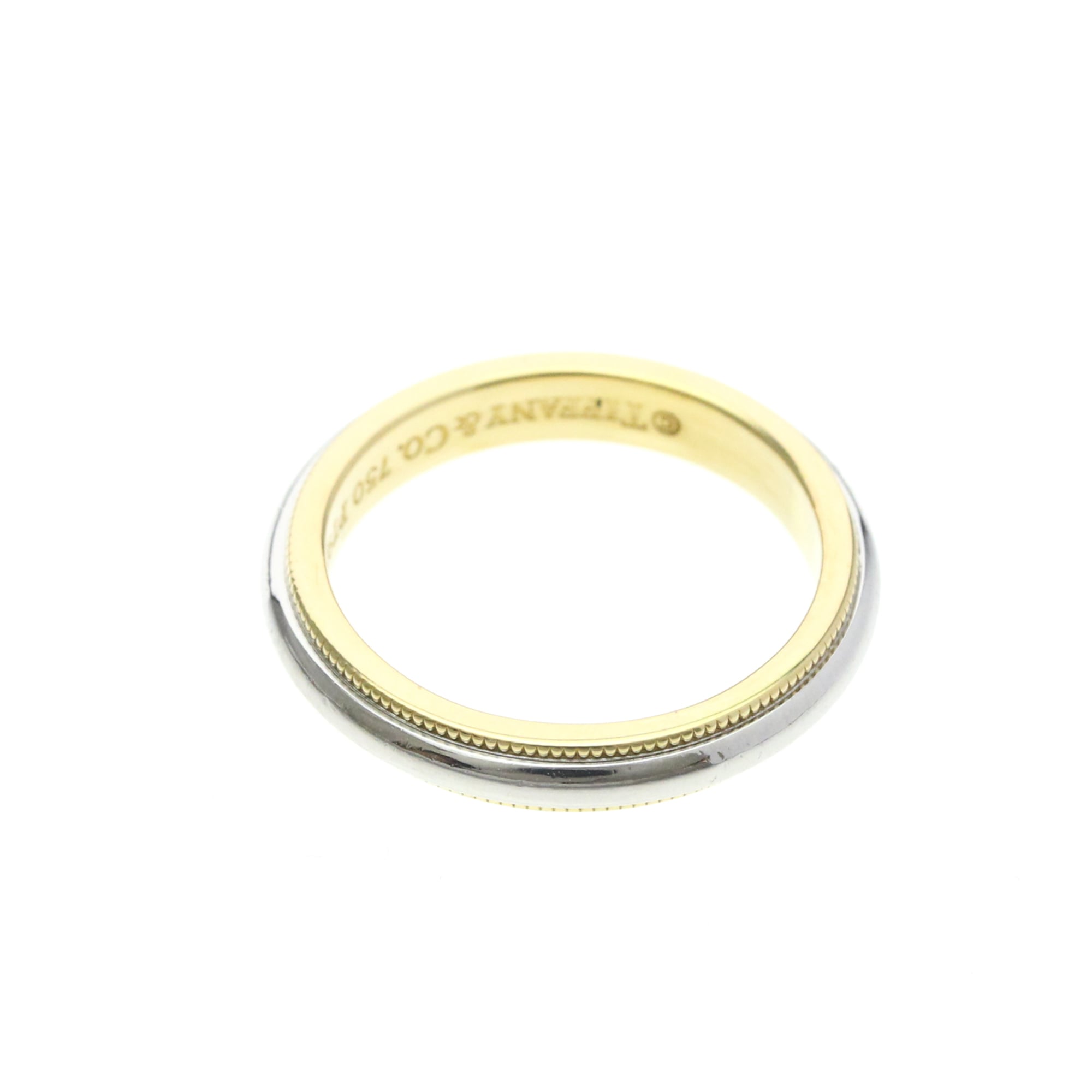 Tiffany Milgrain · Platinum & 18K Yellow Gold