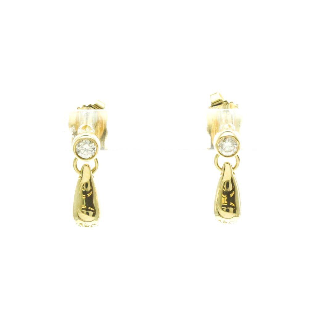 Tiffany Teardrop · 18K Yellow Gold · Diamond