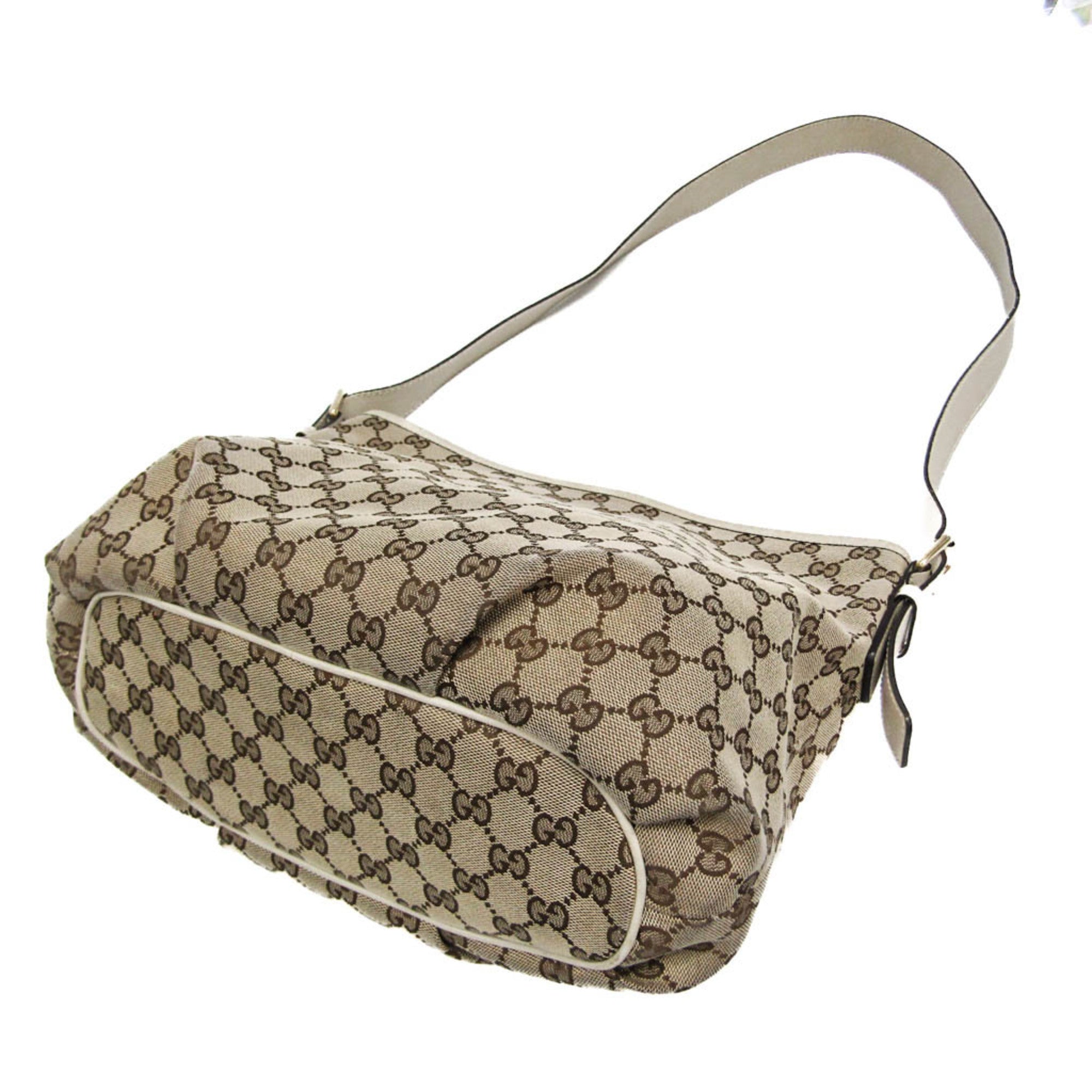 Gucci GG Canvas · Leather Shoulder Bag