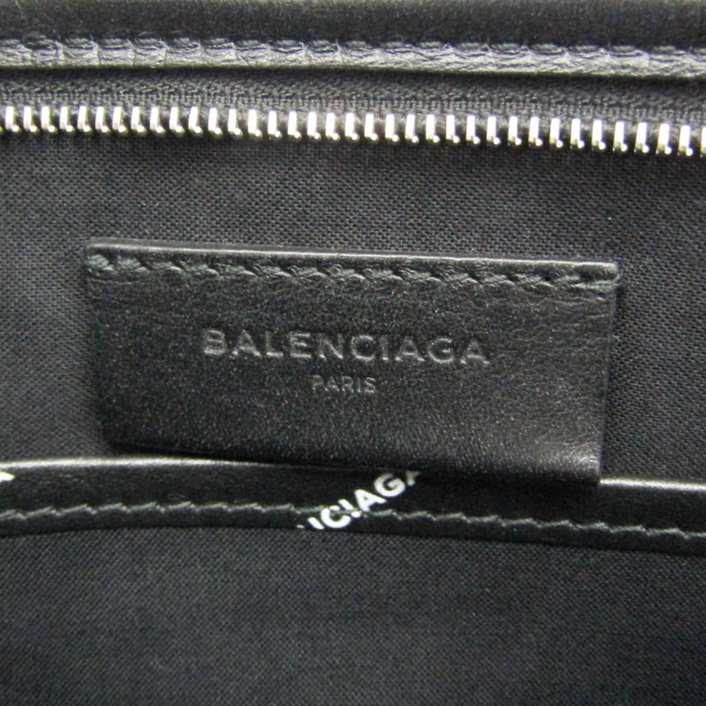 Balenciaga Logo Print Leather Clutch