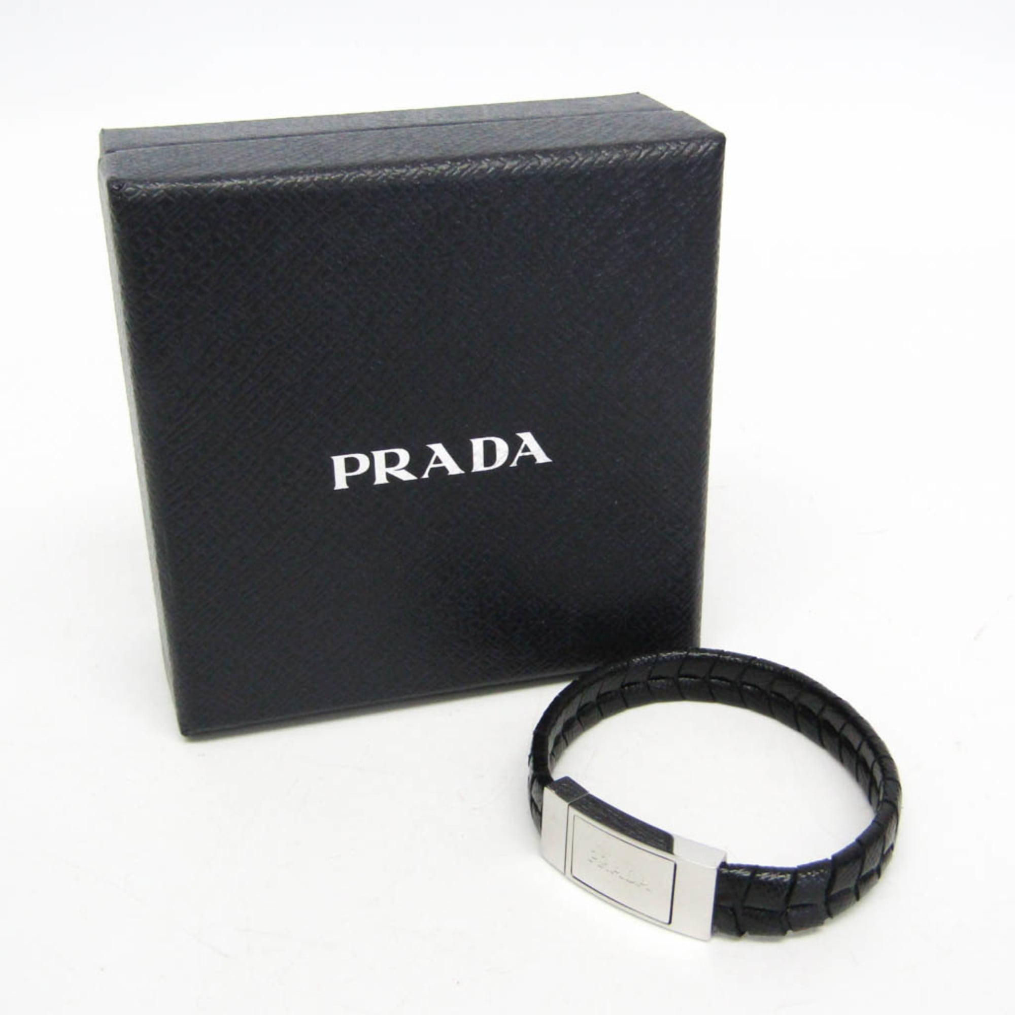 Prada Saffiano · Leather Bangle