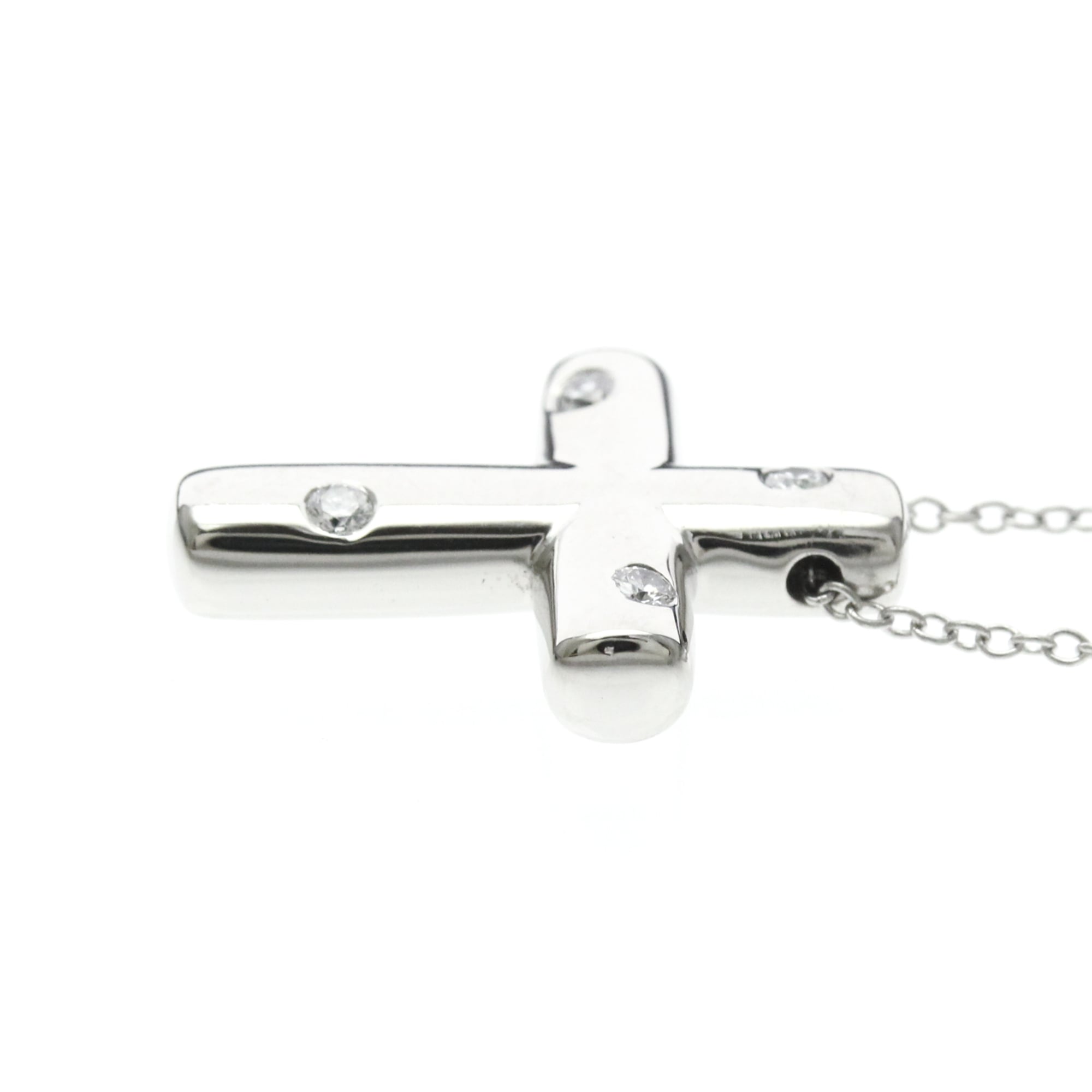 Tiffany Dots Cross · Platinum · Diamond