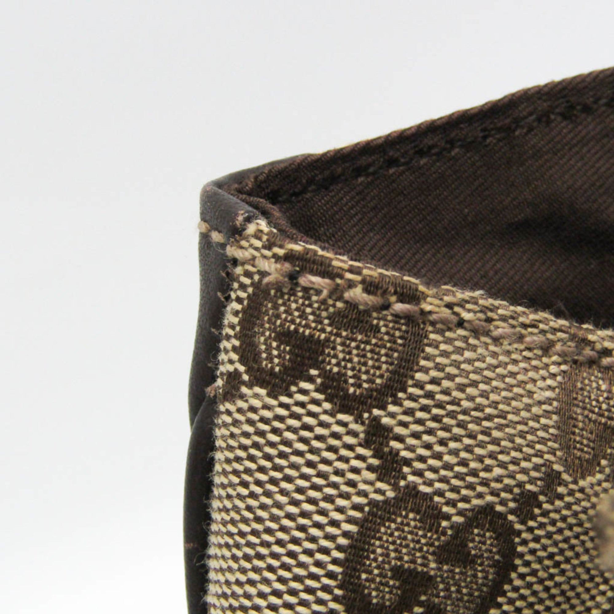 Gucci GG Canvas · Leather Handbag