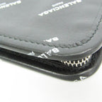 Balenciaga Logo Print Leather Clutch