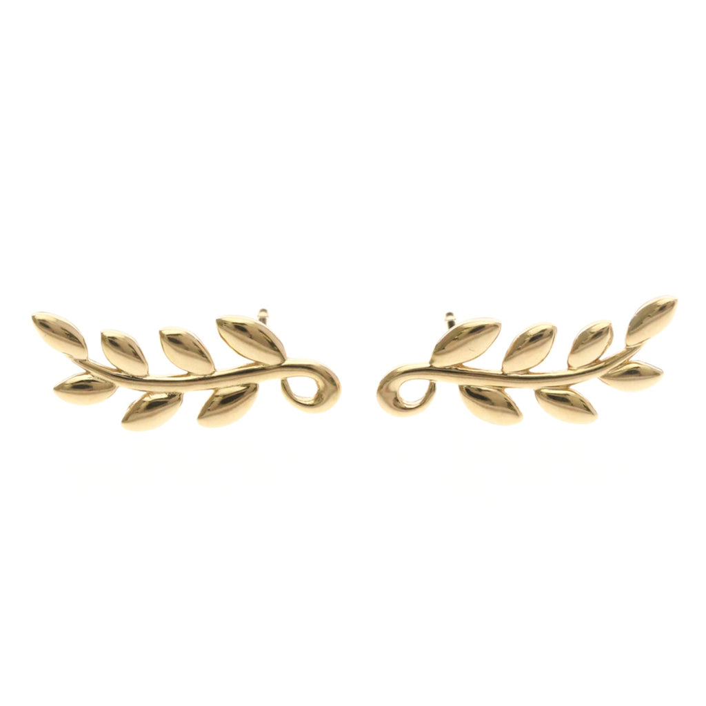 Tiffany Olive Leaf · Rose Gold Studs
