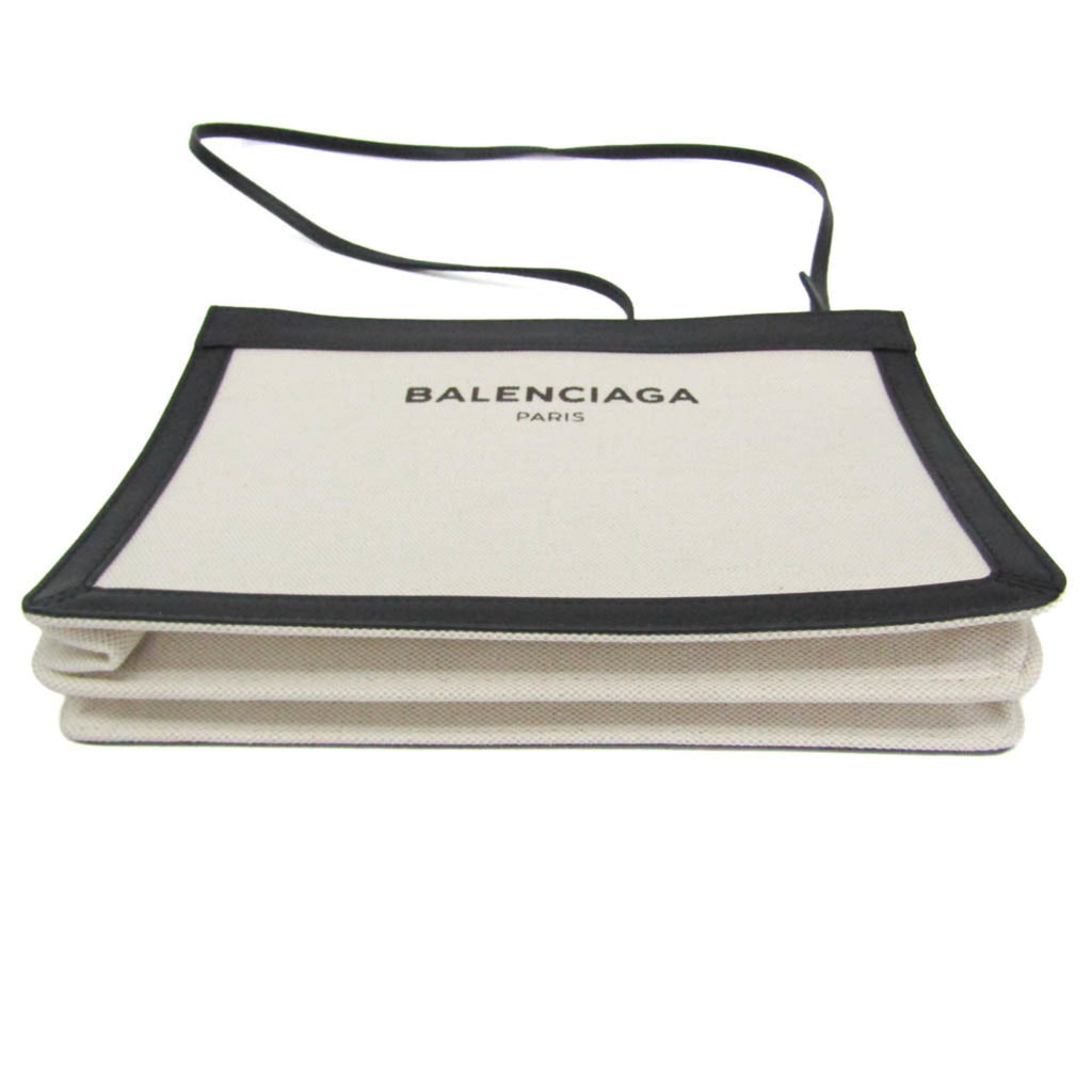 Balenciaga Navy Pochette · Canvas & Leather