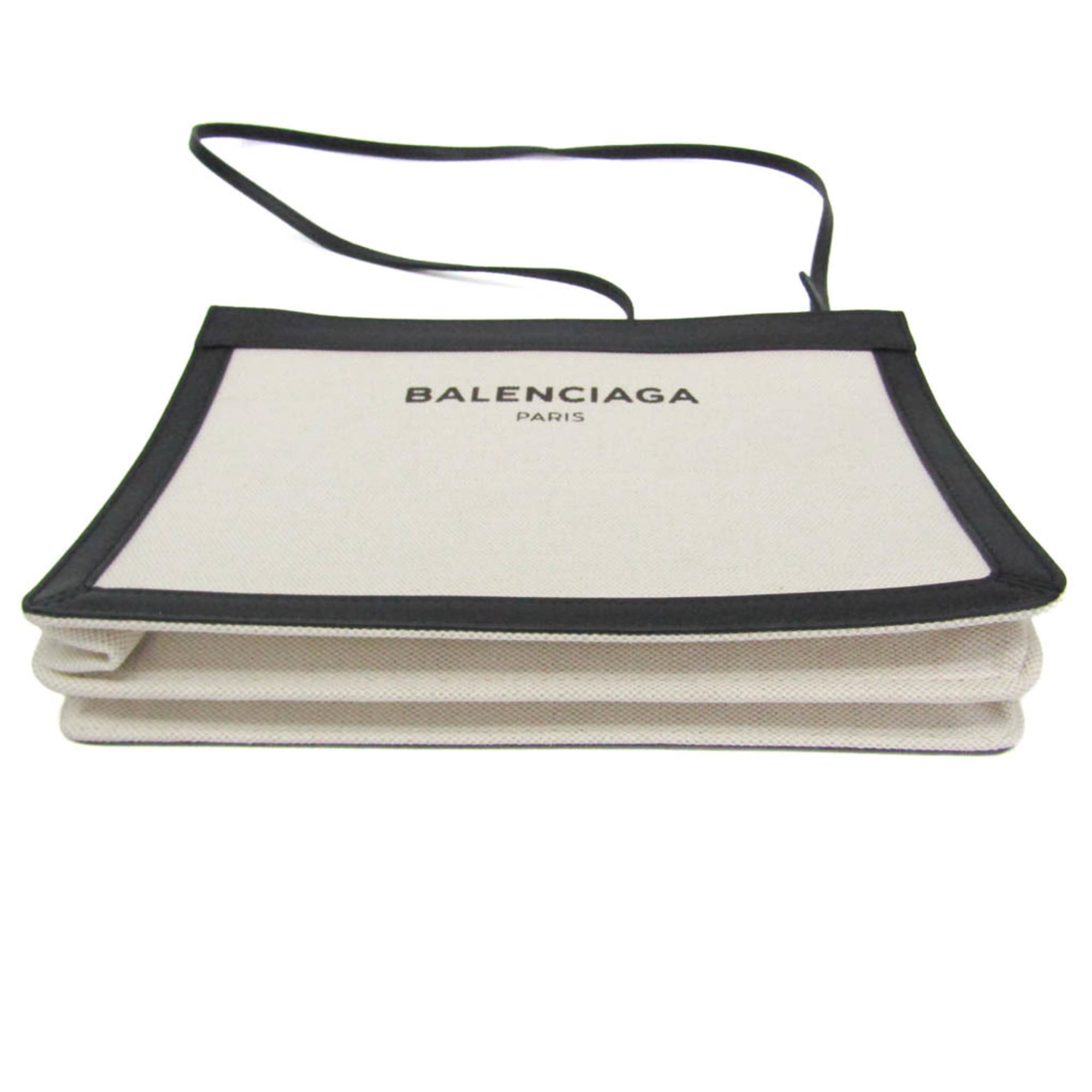 Balenciaga Navy Pochette · Canvas & Leather