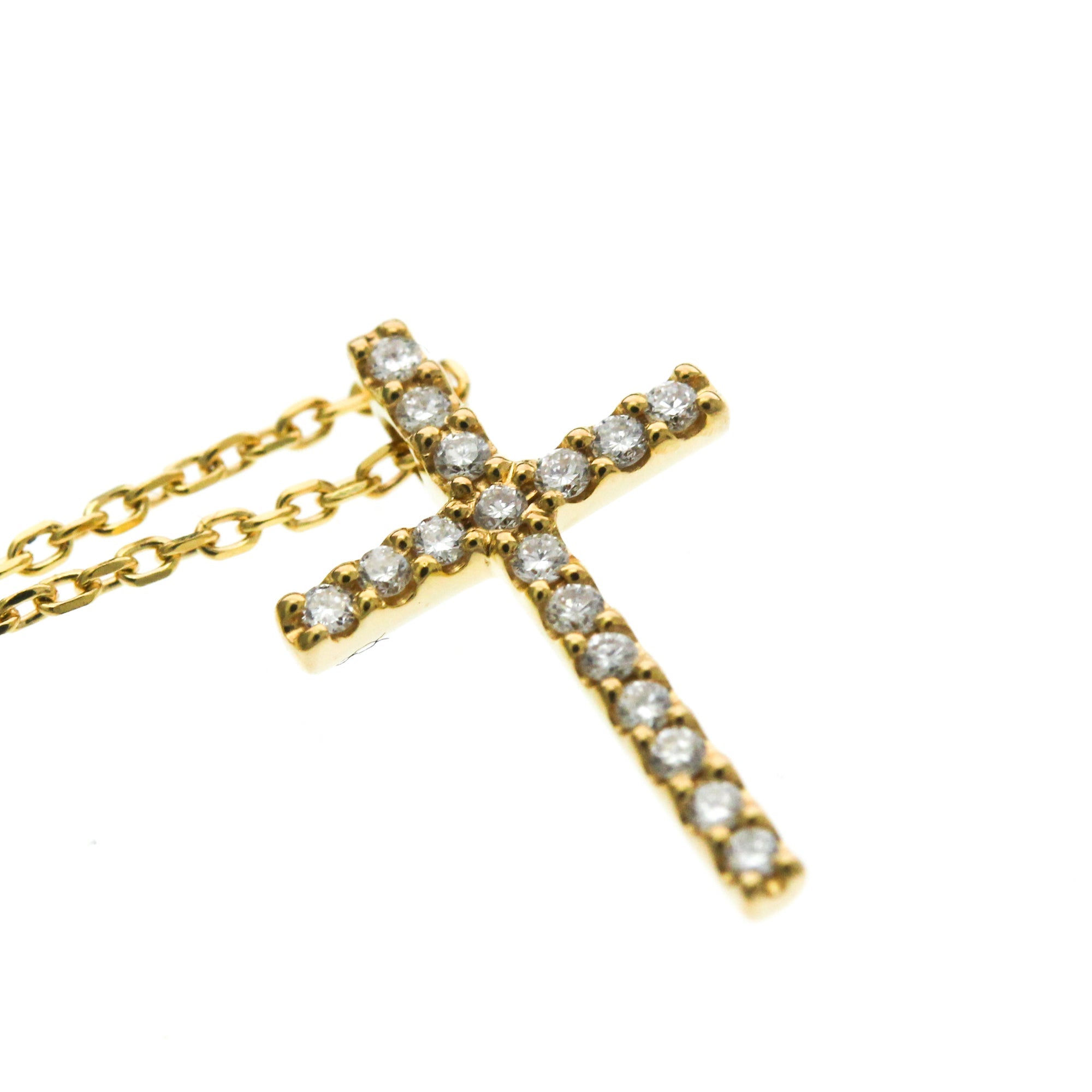 Star Jewelry Cross · 18K Yellow Gold · Diamond