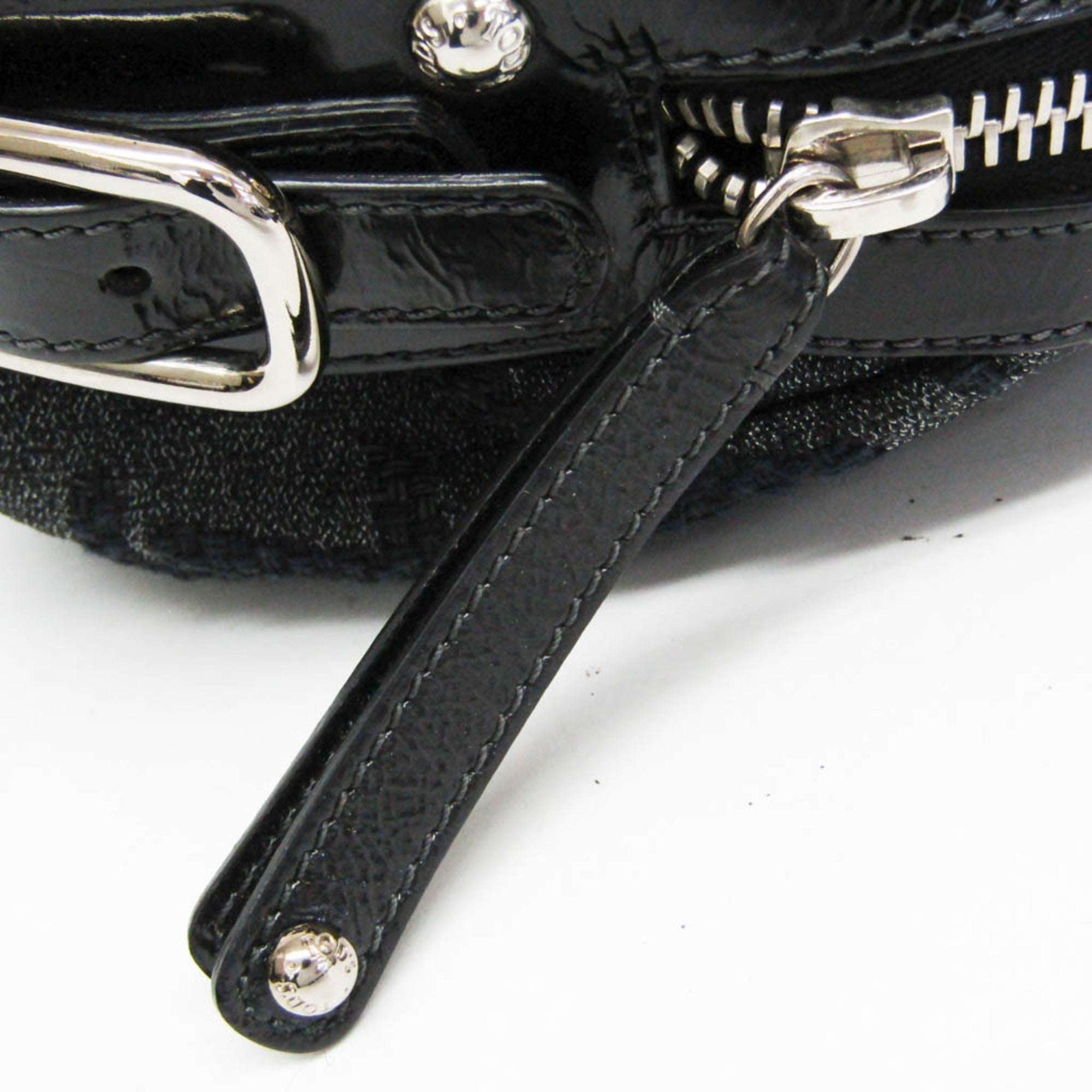 Tod's Small Boston · Canvas & Patent Leather