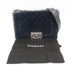 Chanel Boy · Velvet · Chain Shoulder Bag
