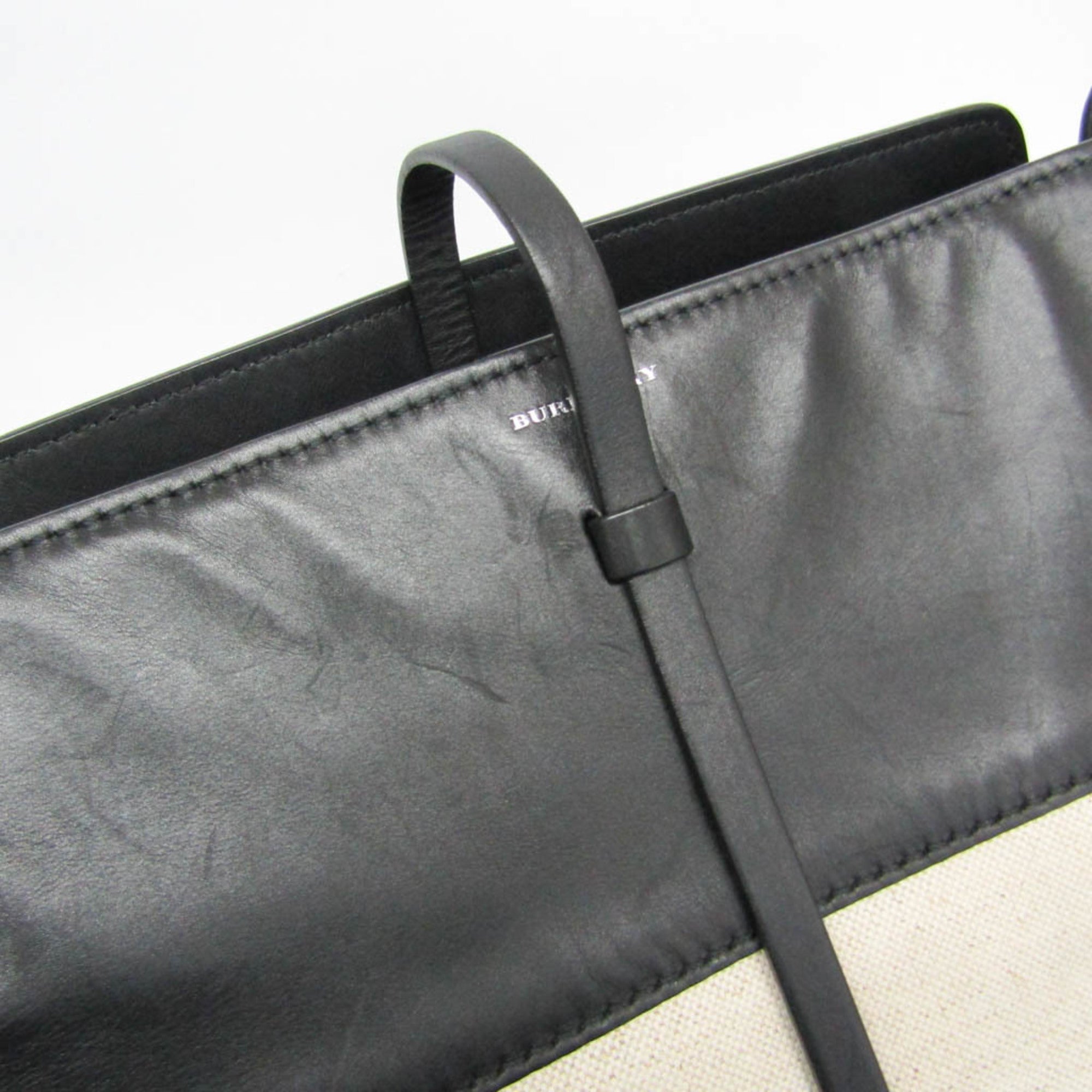 Burberry Large Bucket · Canvas & Leather
