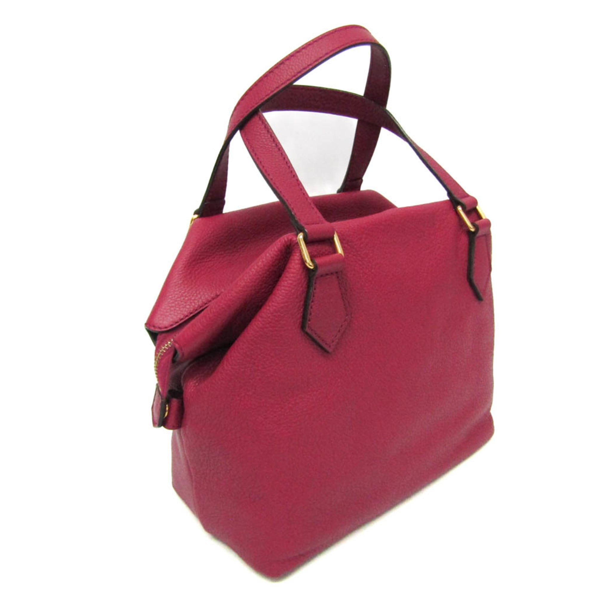 Fendi · Leather Handbag · Bordeaux