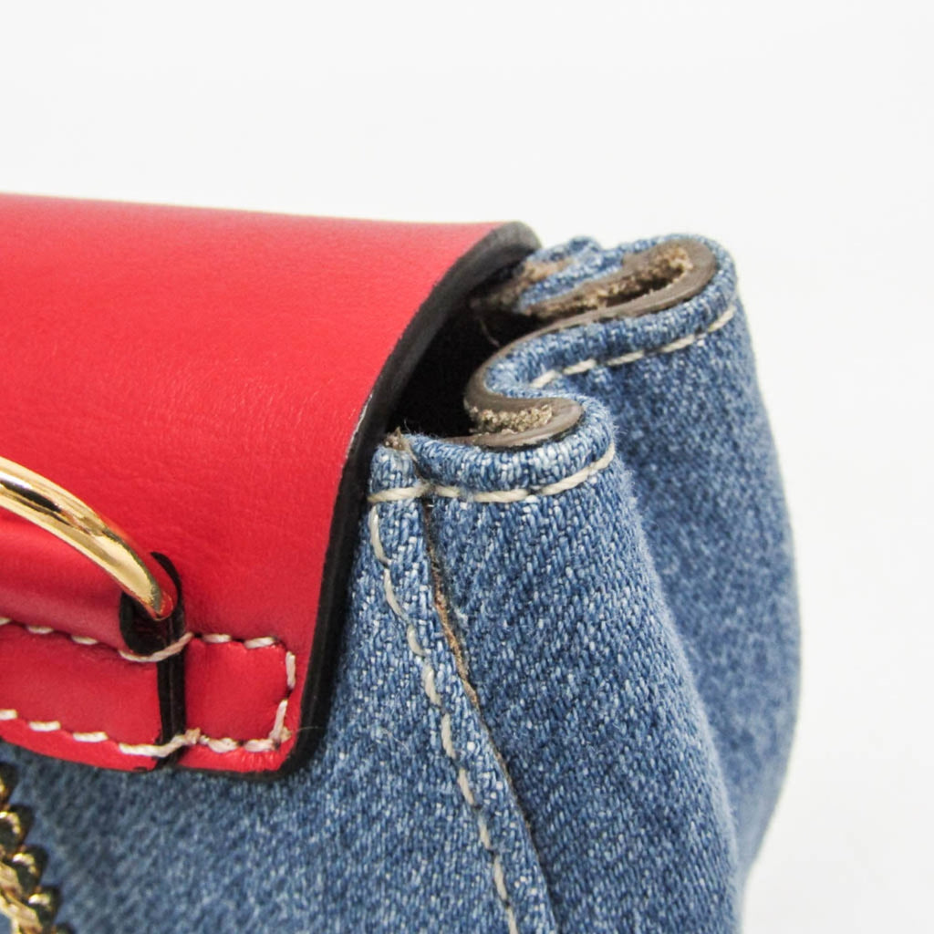 Chloé Drew Mini · Denim Crossbody