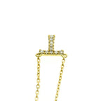 AHKAH Initial · T Diamond · 18K Yellow Gold