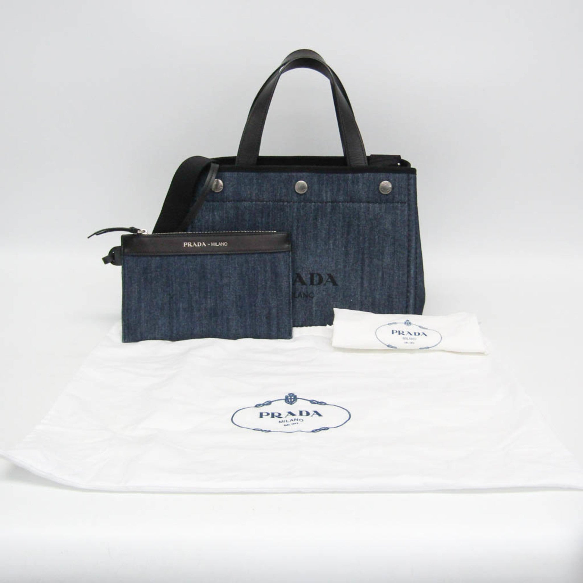 Prada Denim City Calf · Tote Bag