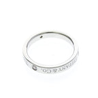 Tiffany Flat Band · Three Diamonds · Platinum