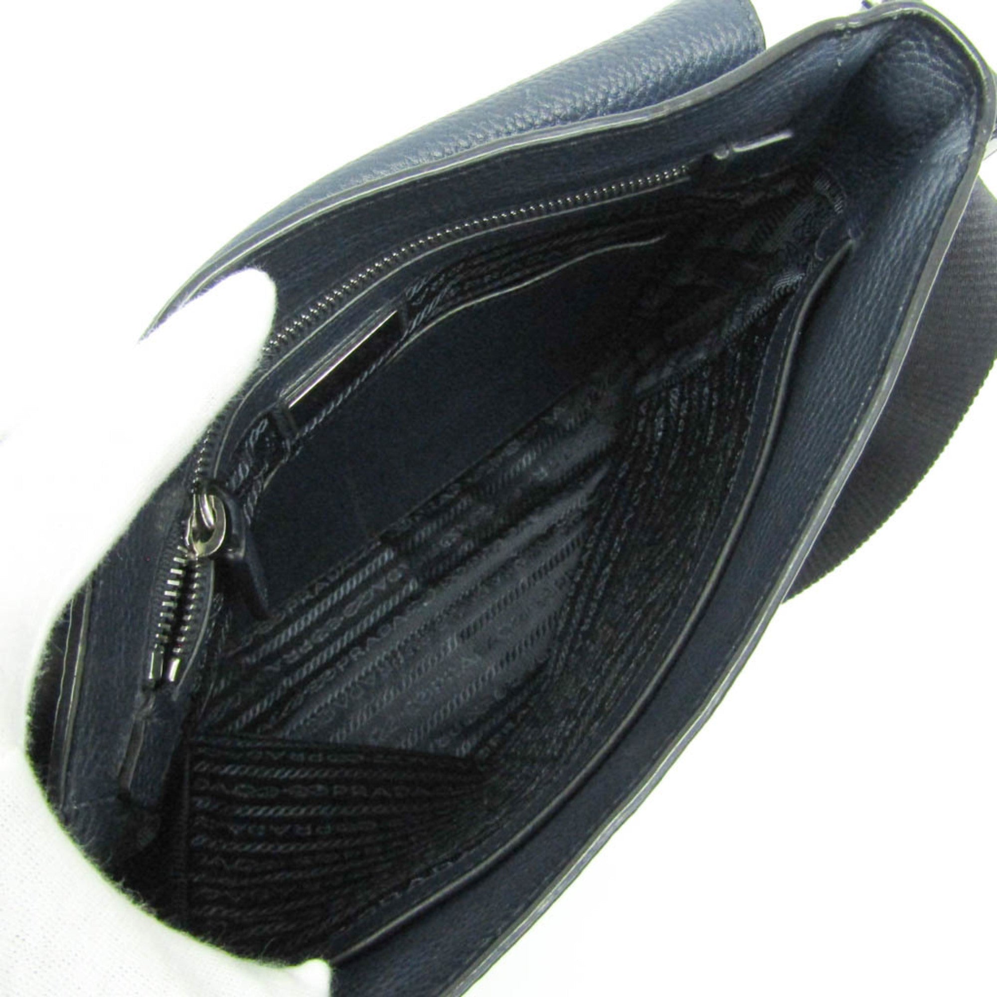 Prada Leather Messenger · Push Lock