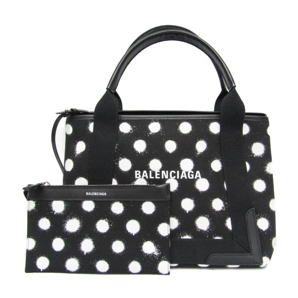 Balenciaga Navy Cabas S · Dot Print