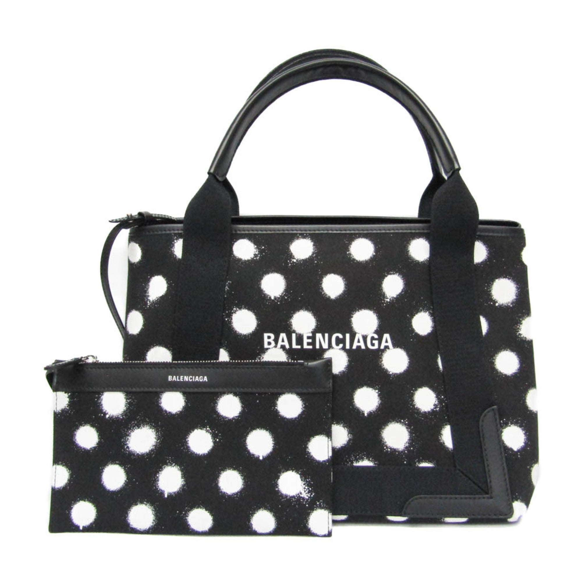 Balenciaga Navy Cabas S · Dot Print