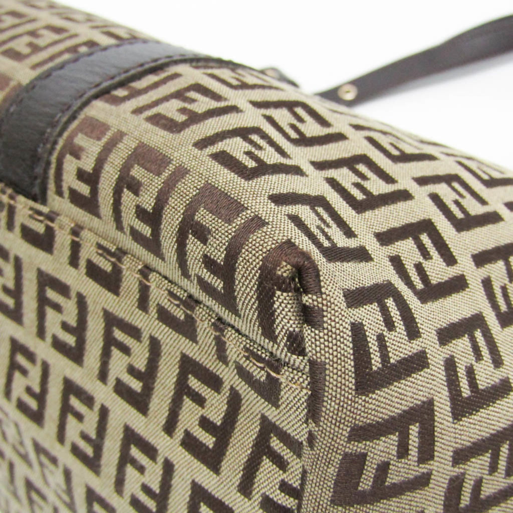 Fendi Zucchino · Canvas & Leather Tote