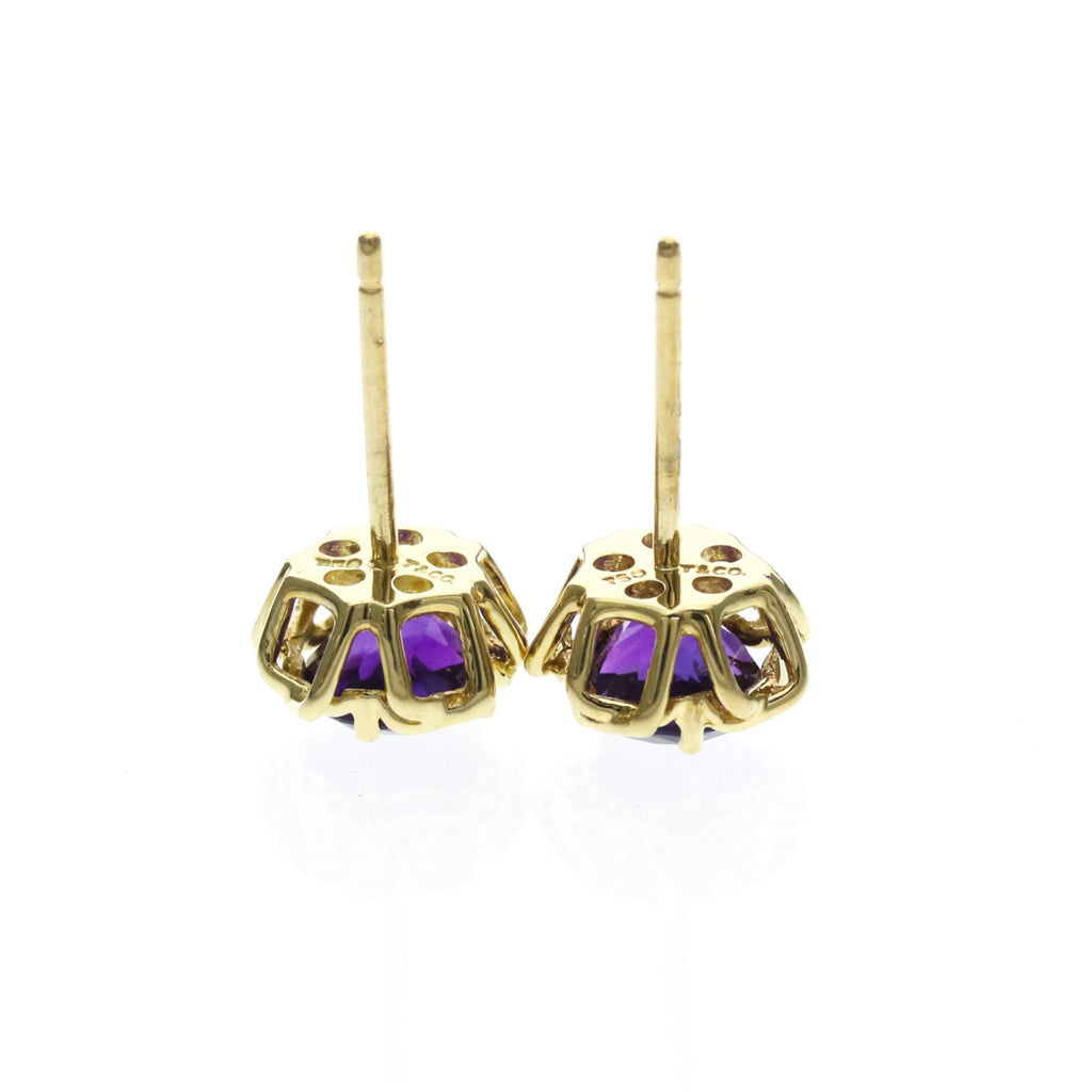 Tiffany Amethyst Studs · 18K Yellow Gold
