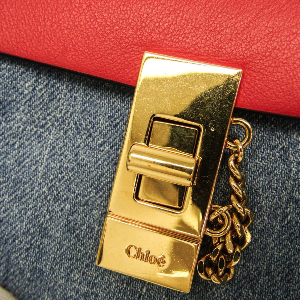 Chloé Drew Mini · Denim Crossbody