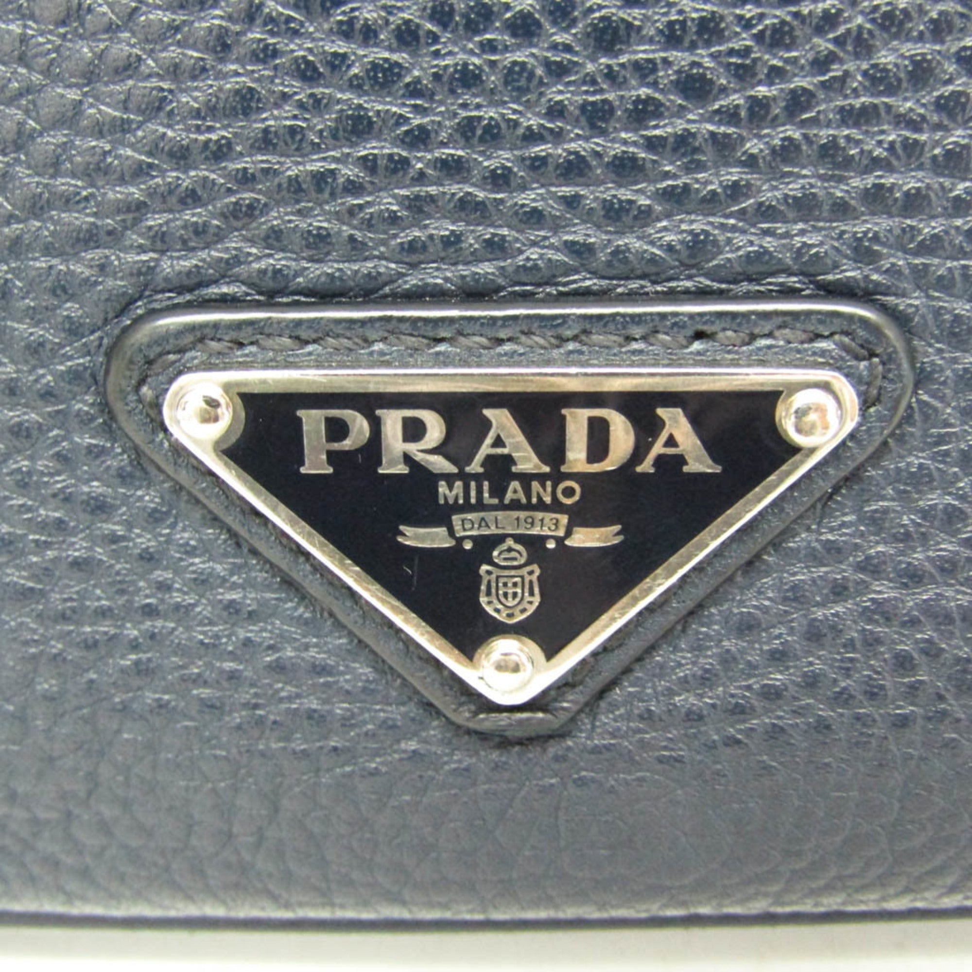 Prada Leather Messenger · Push Lock