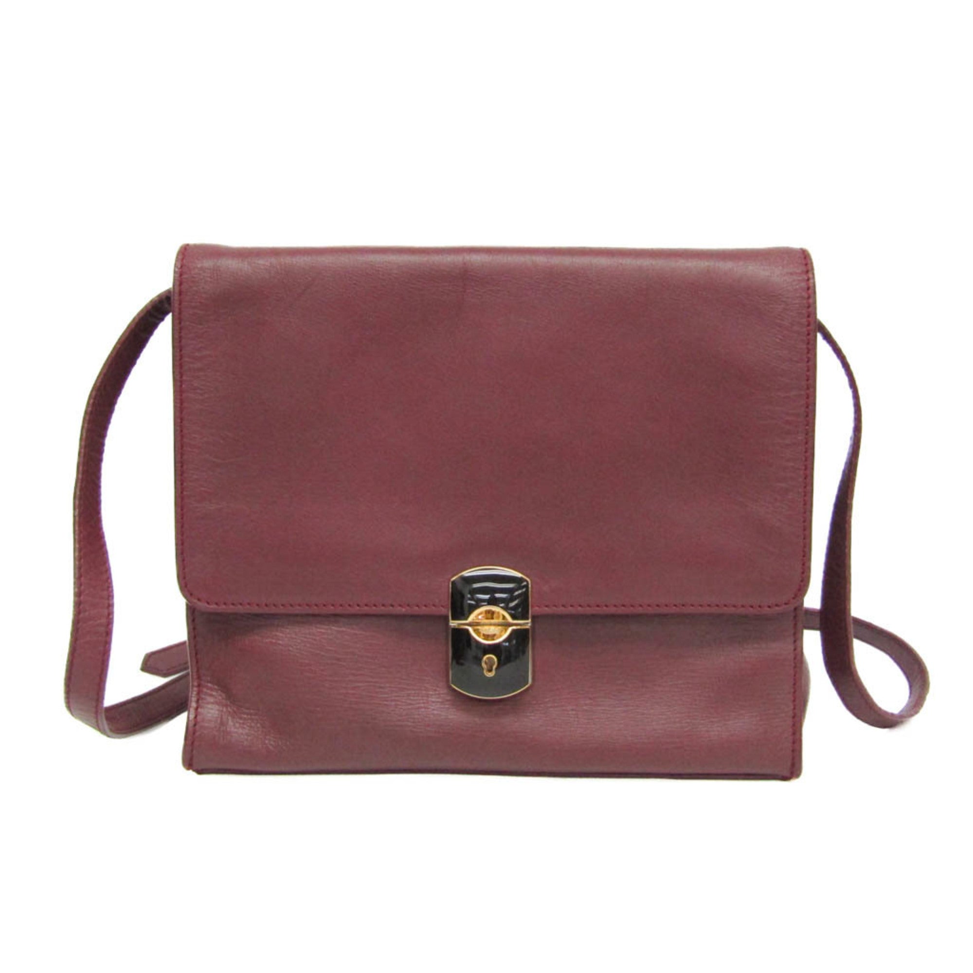 Balenciaga · Leather Shoulder Bag · Bordeaux